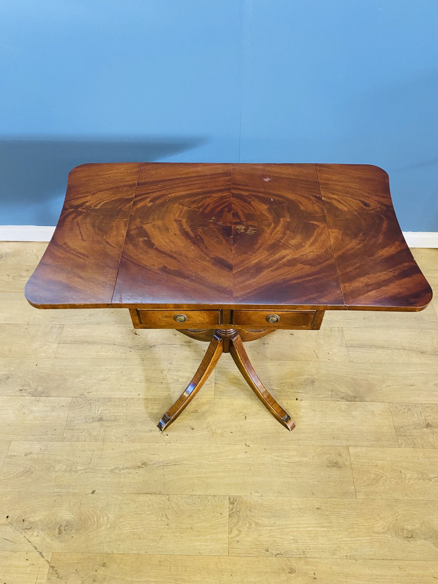 Contemporary mahogany drop leaf sofa table - Bild 3 aus 4