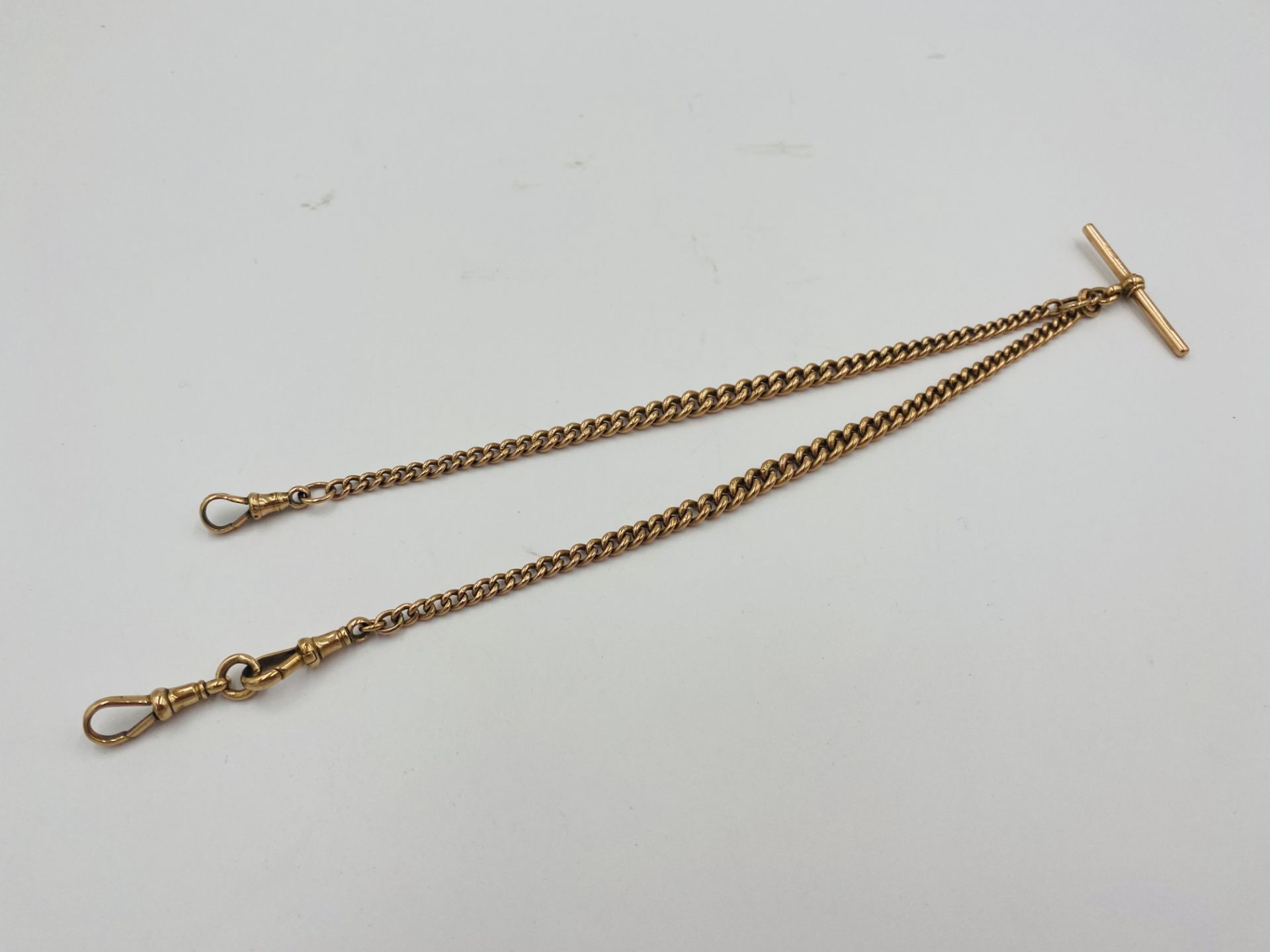 9ct gold fob chain - Image 2 of 5