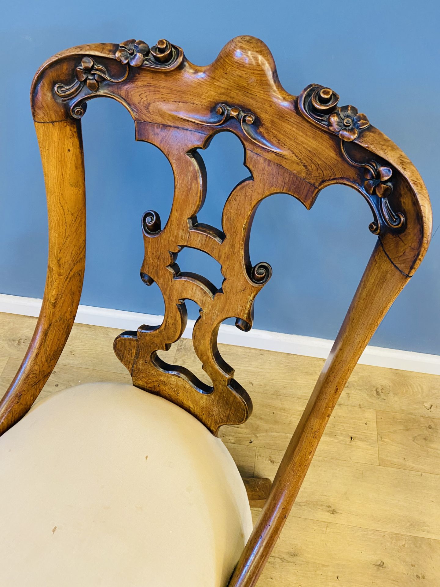 19th century rosewood bedroom chair - Image 2 of 4