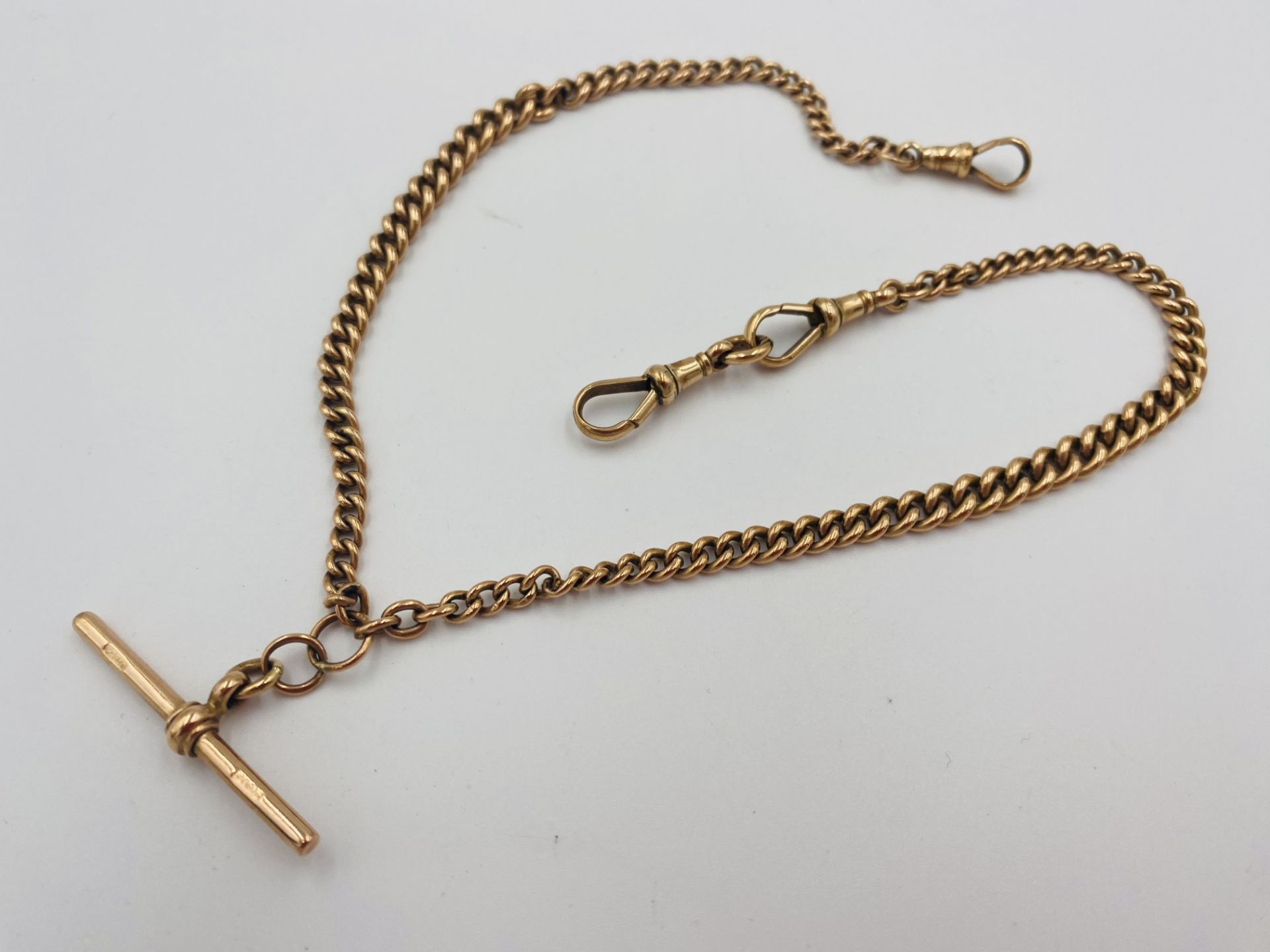 9ct gold fob chain - Image 3 of 5