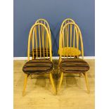 Four Ercol dining chairs