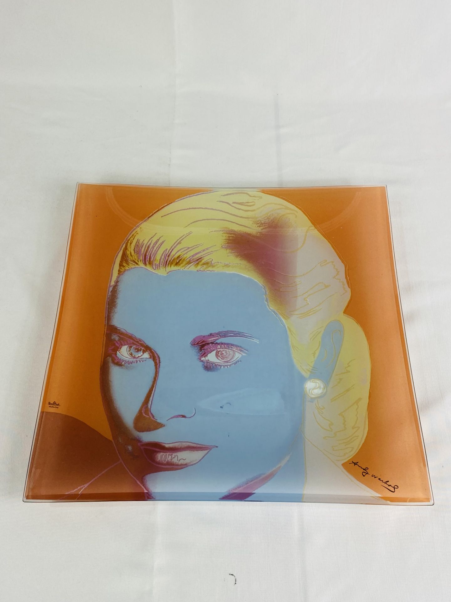 Rosenthal Andy Warhol glass dish of Grace Kelly - Image 2 of 2
