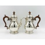 Silver Hamilton & Inches coffee pot and hot water jug