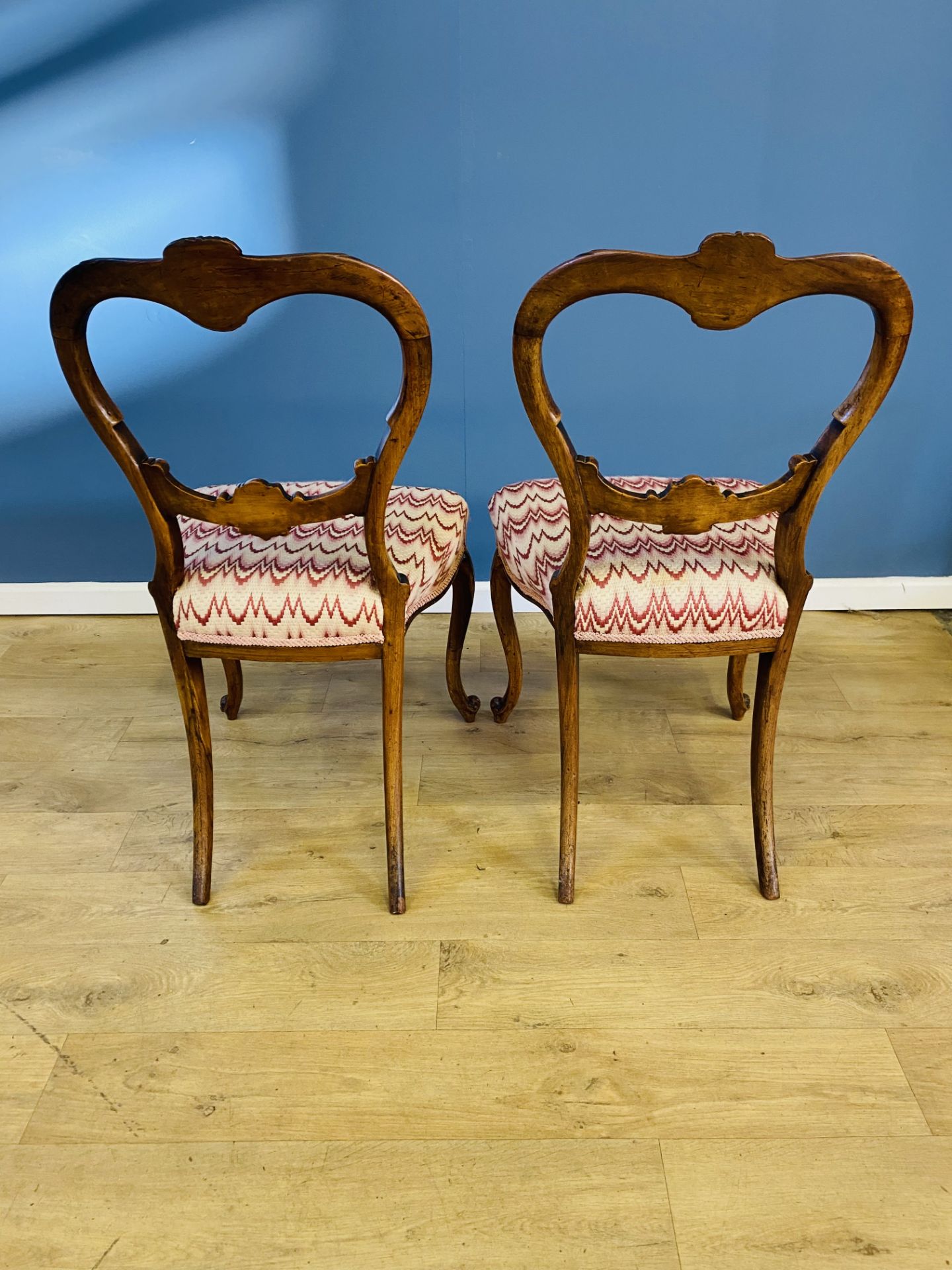 Pair of rosewood balloon back chairs - Image 4 of 5