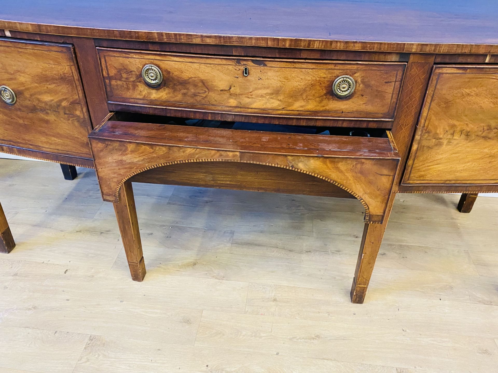 19th century bow fronted sideboard - Image 4 of 9