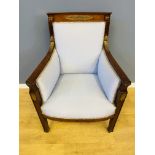 19th century French Empire style open armchair