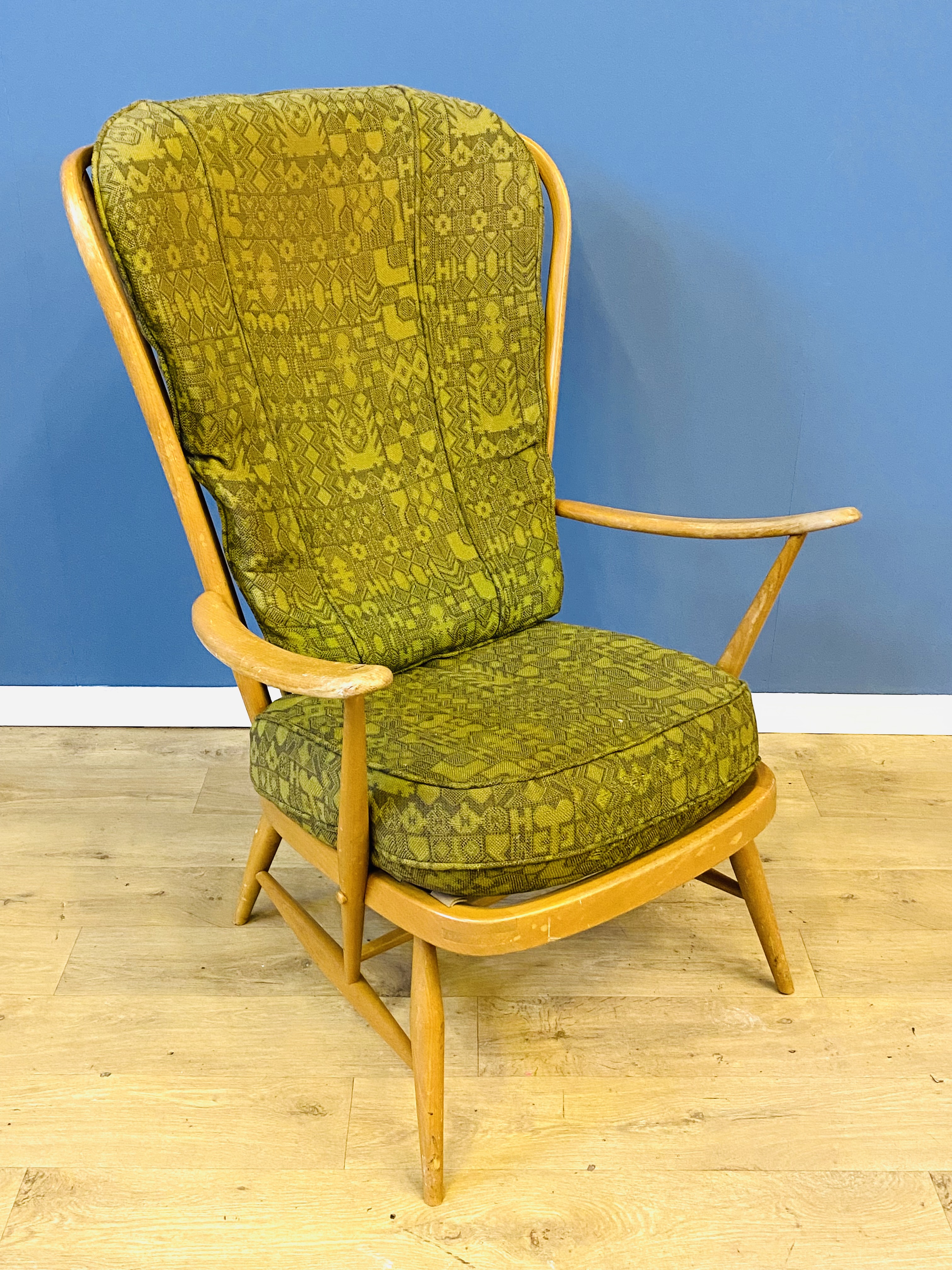 Ercol spindle back open armchair