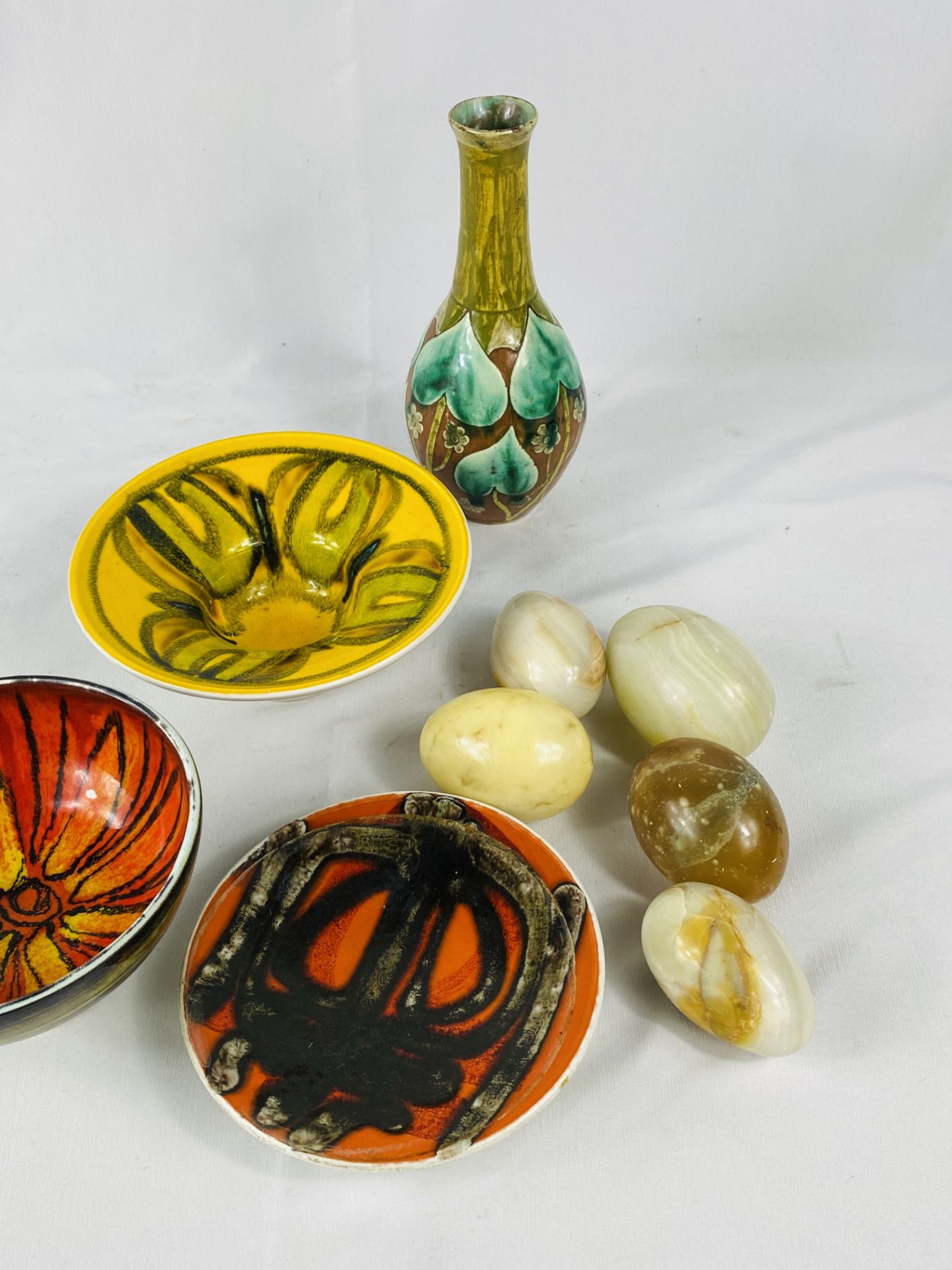 Three Poole pottery bowls and other items - Image 2 of 4