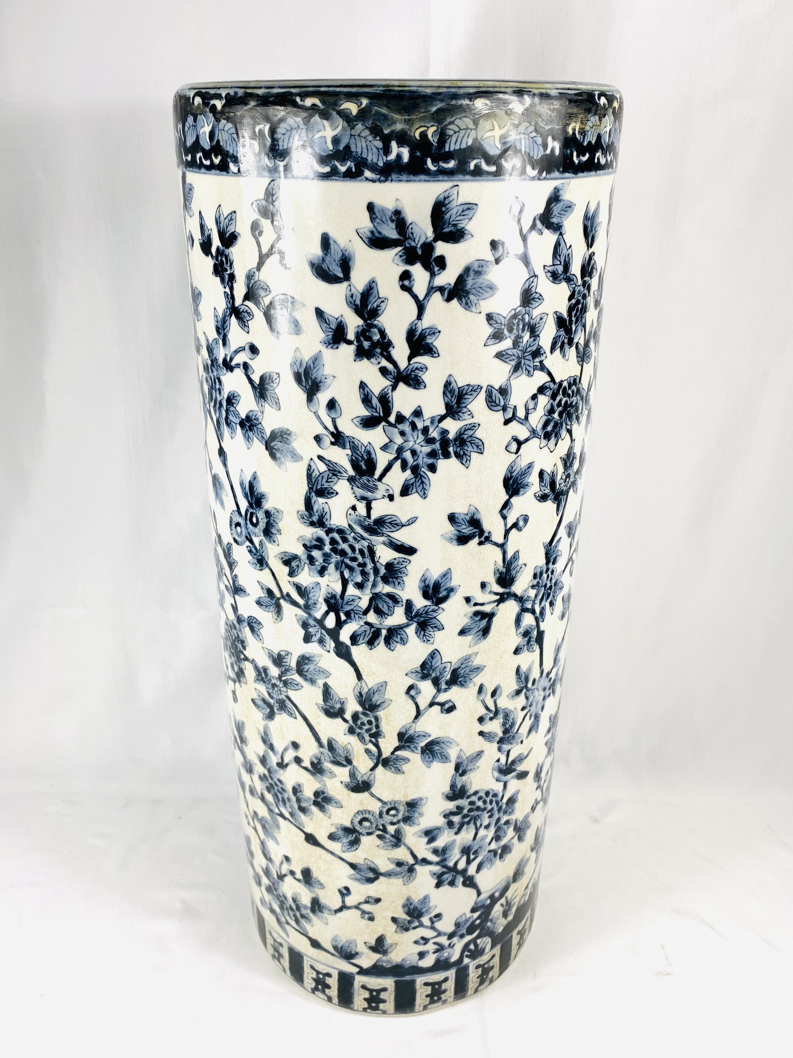 Ceramic blue and white stick stand