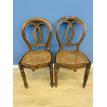 Two 19th century walnut bedroom chairs