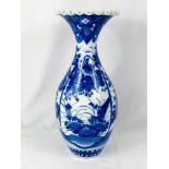 Blue and white ceramic vase