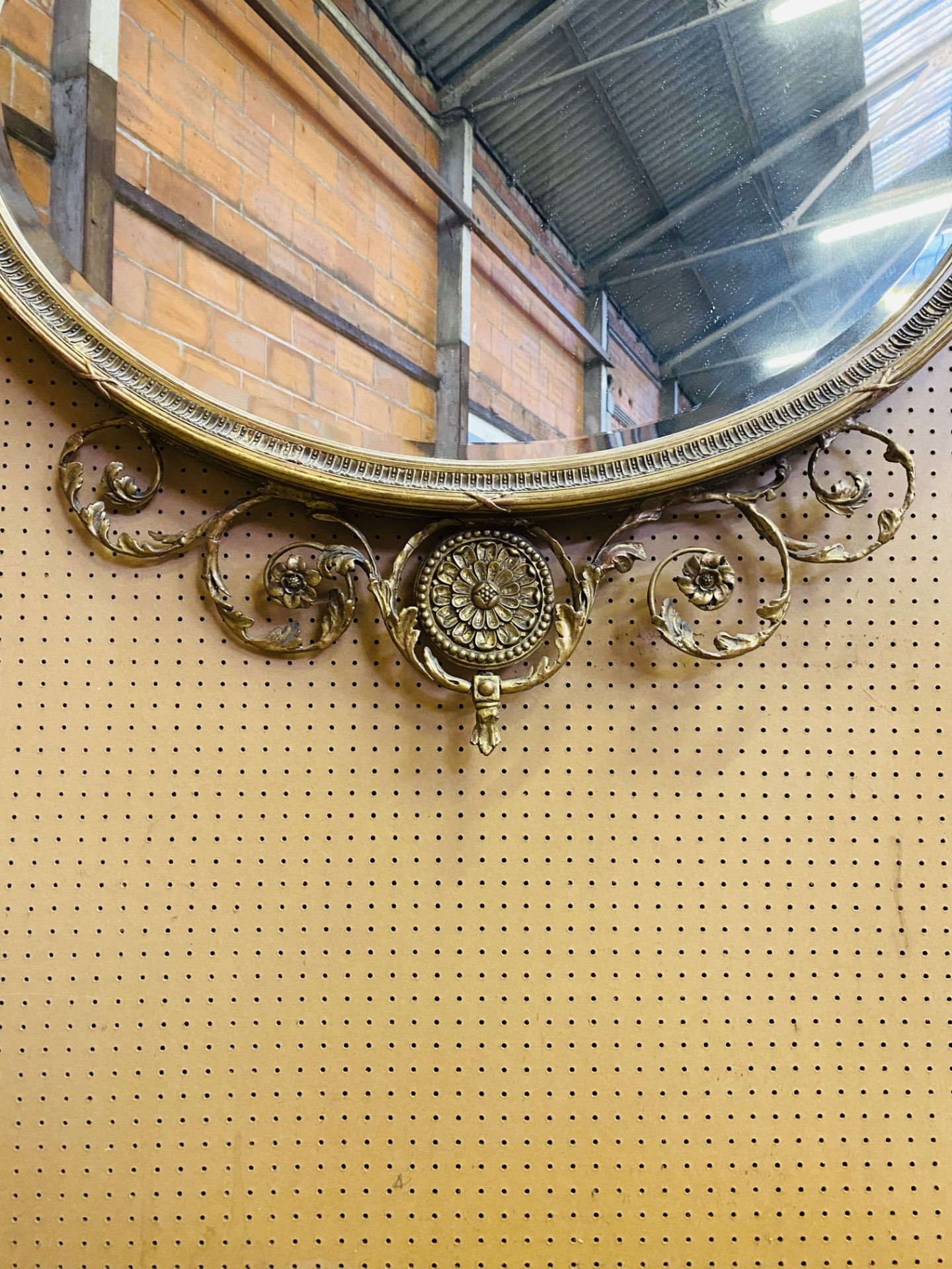 19th century oval mirror - Image 2 of 4