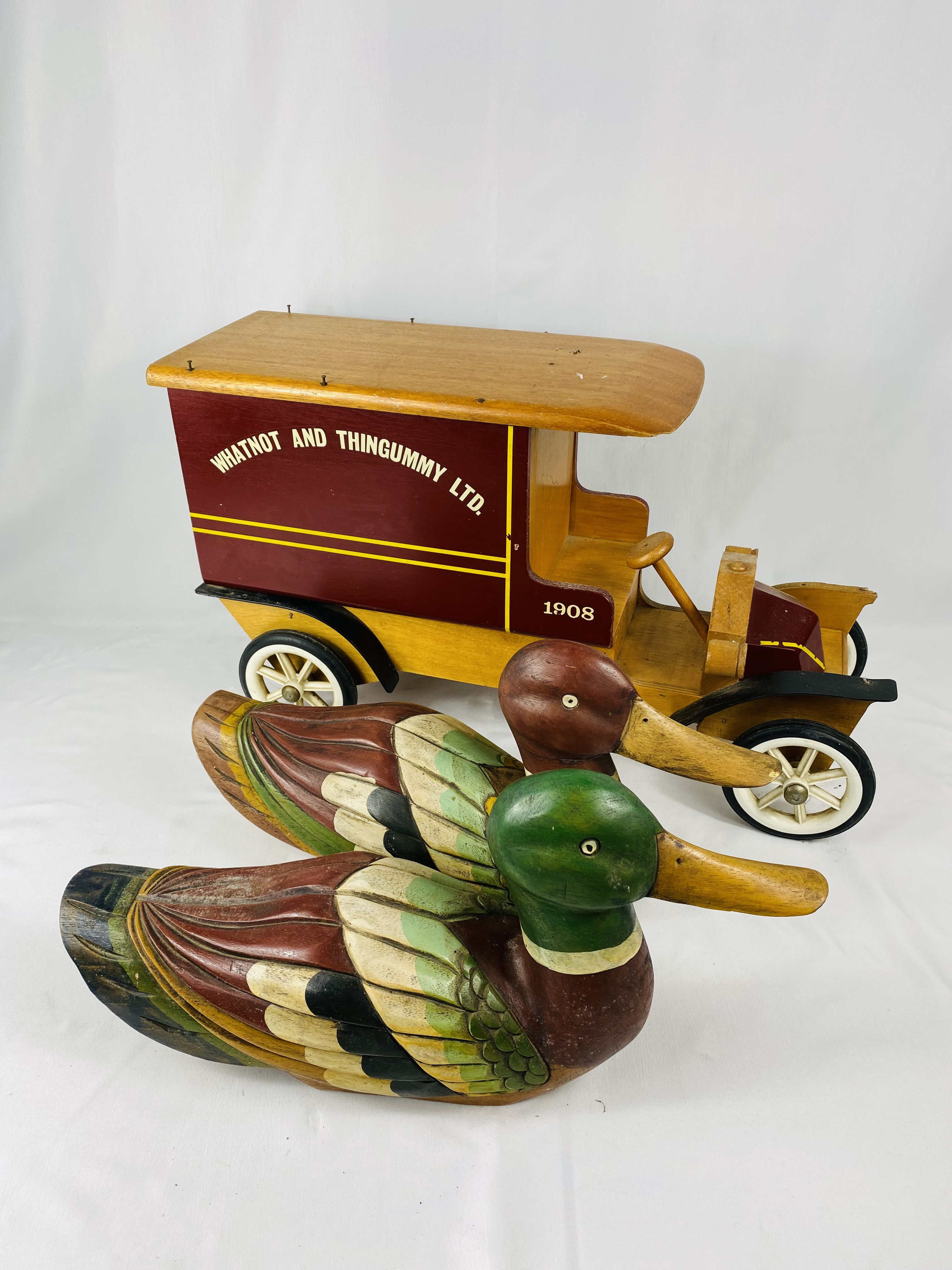 Two wooden ducks and other items - Image 2 of 3