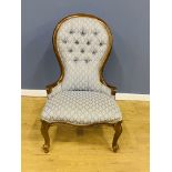 Mahogany button backed nursing chair