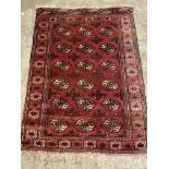 Red ground rug