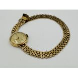 Cyma ladies wristwatch on 9ct gold strap,