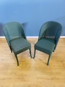 Two Lloyd Loom chairs