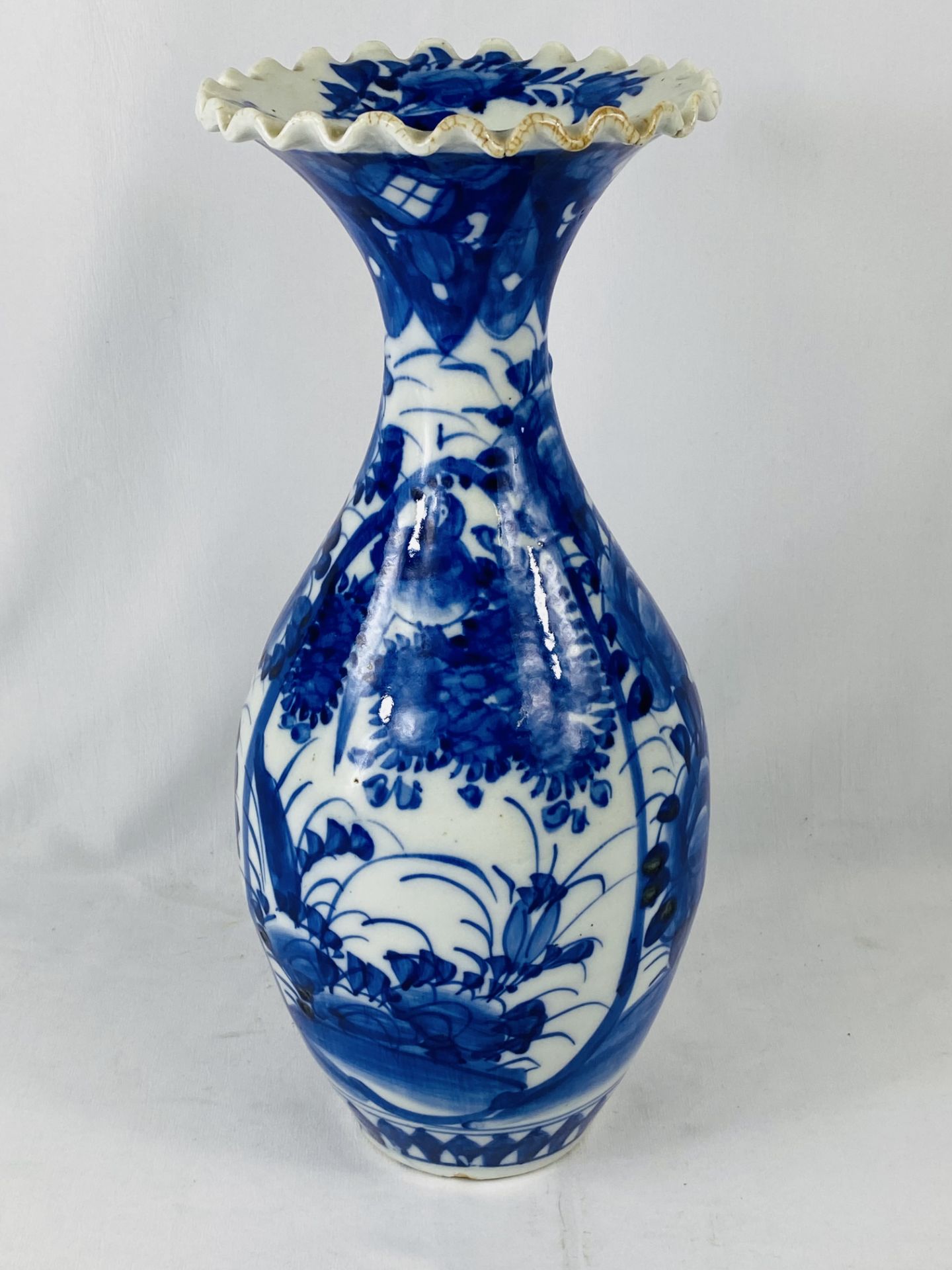 Blue and white ceramic vase - Image 3 of 4