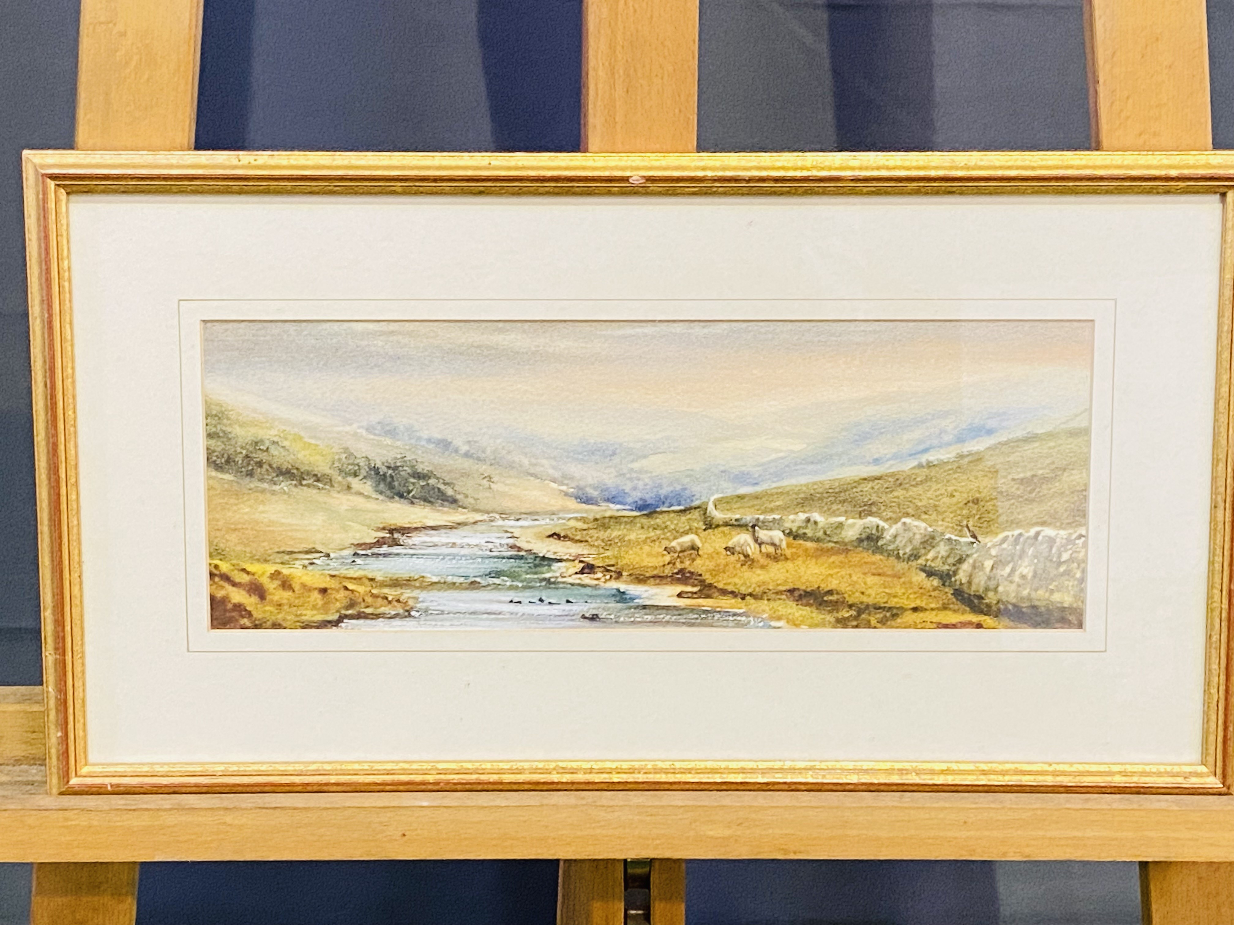 Framed and glazed watercolour of a Highland scene, unsigned - Image 2 of 3