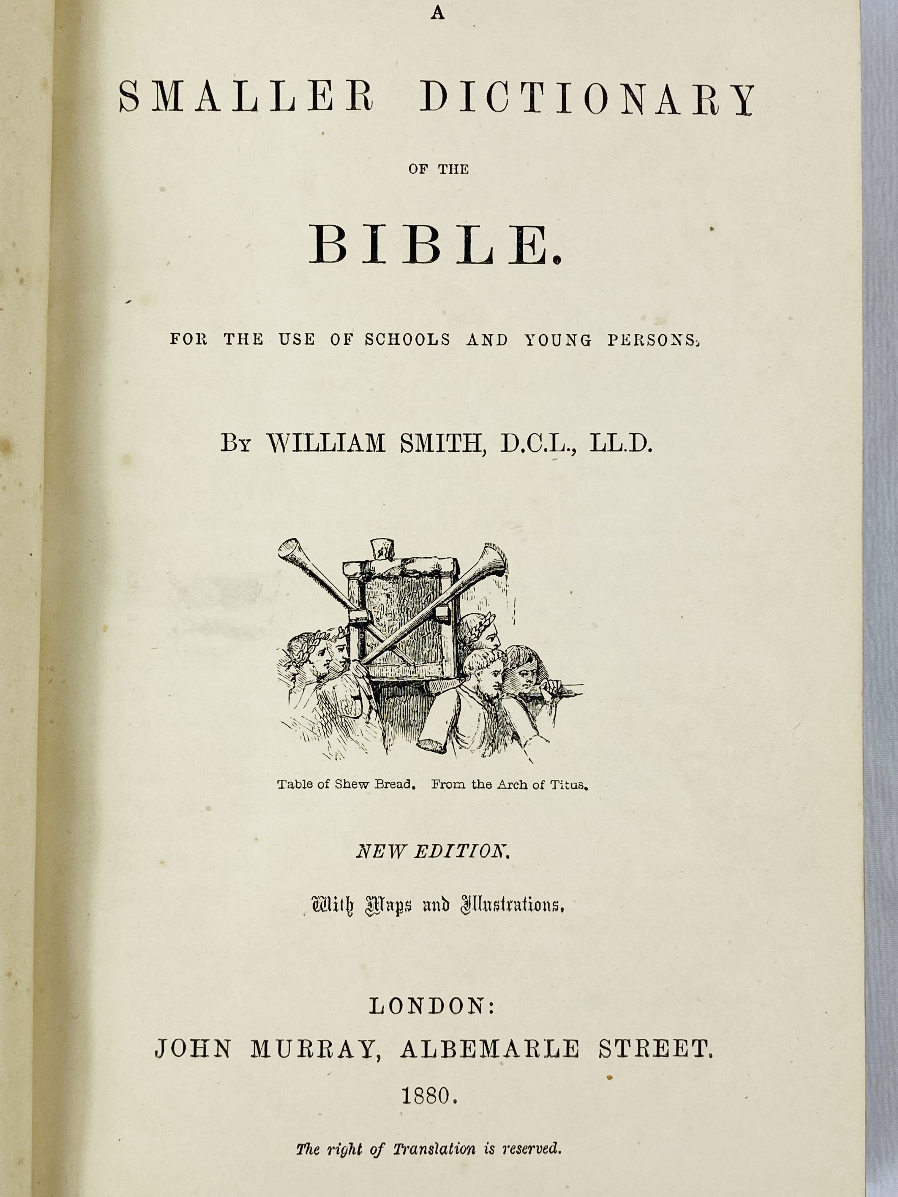 Chambers's Cyclopedia of English Literature, 1876; A Smaller Dictionary of the Bible,1880. - Image 2 of 4