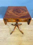 Contemporary mahogany drop leaf sofa table