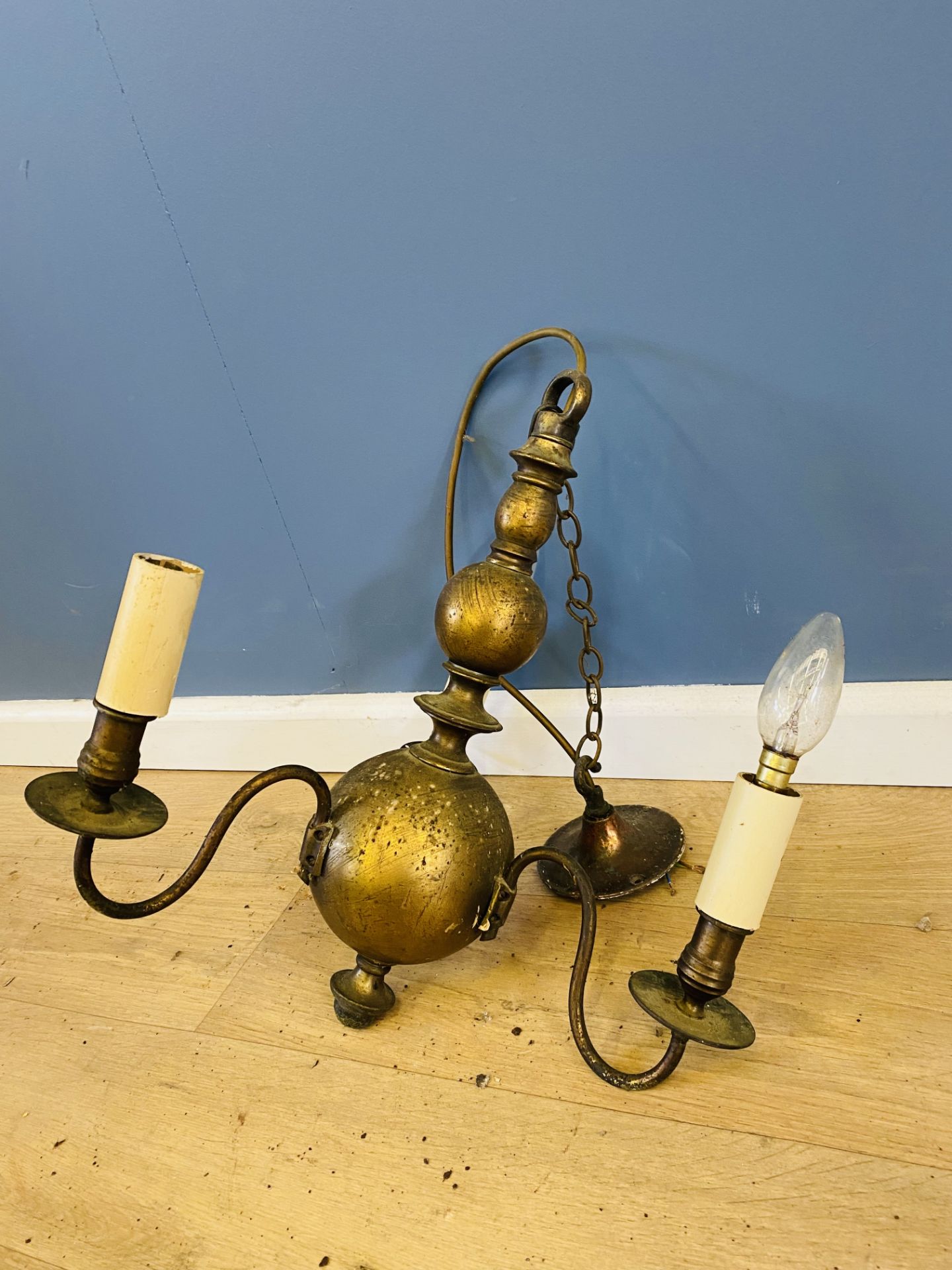 Two brass chandeliers - Bild 4 aus 5