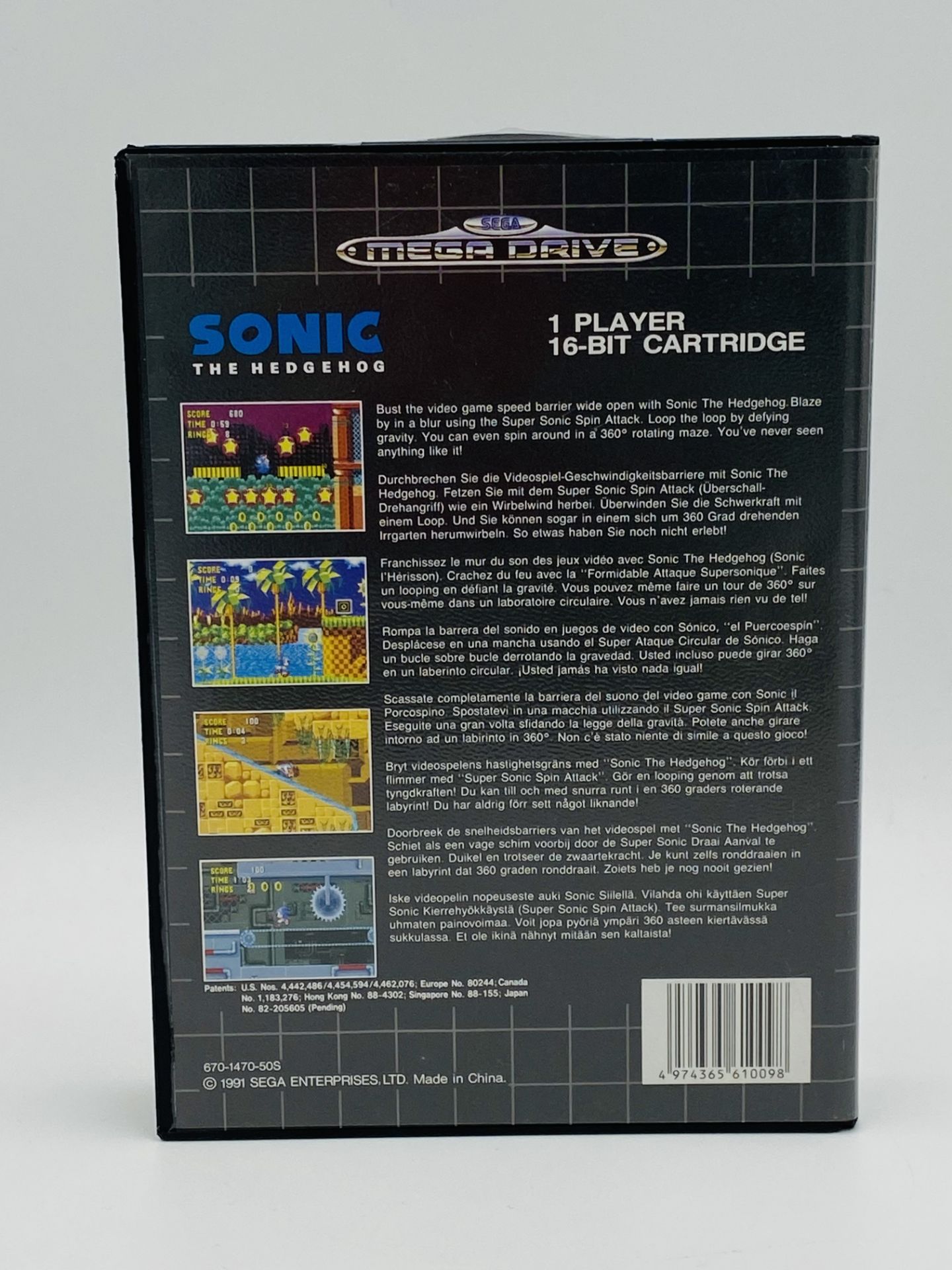 Sega Mega Drive, Sonic The Hedgehog 16-bit cartridge - Image 2 of 4