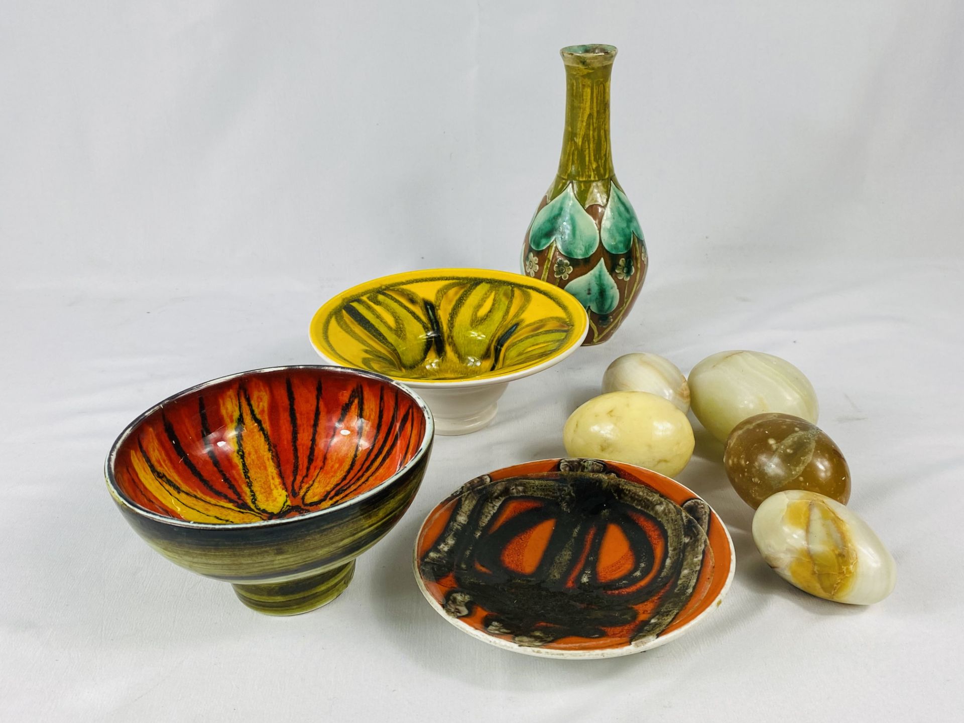 Three Poole pottery bowls and other items - Image 4 of 4