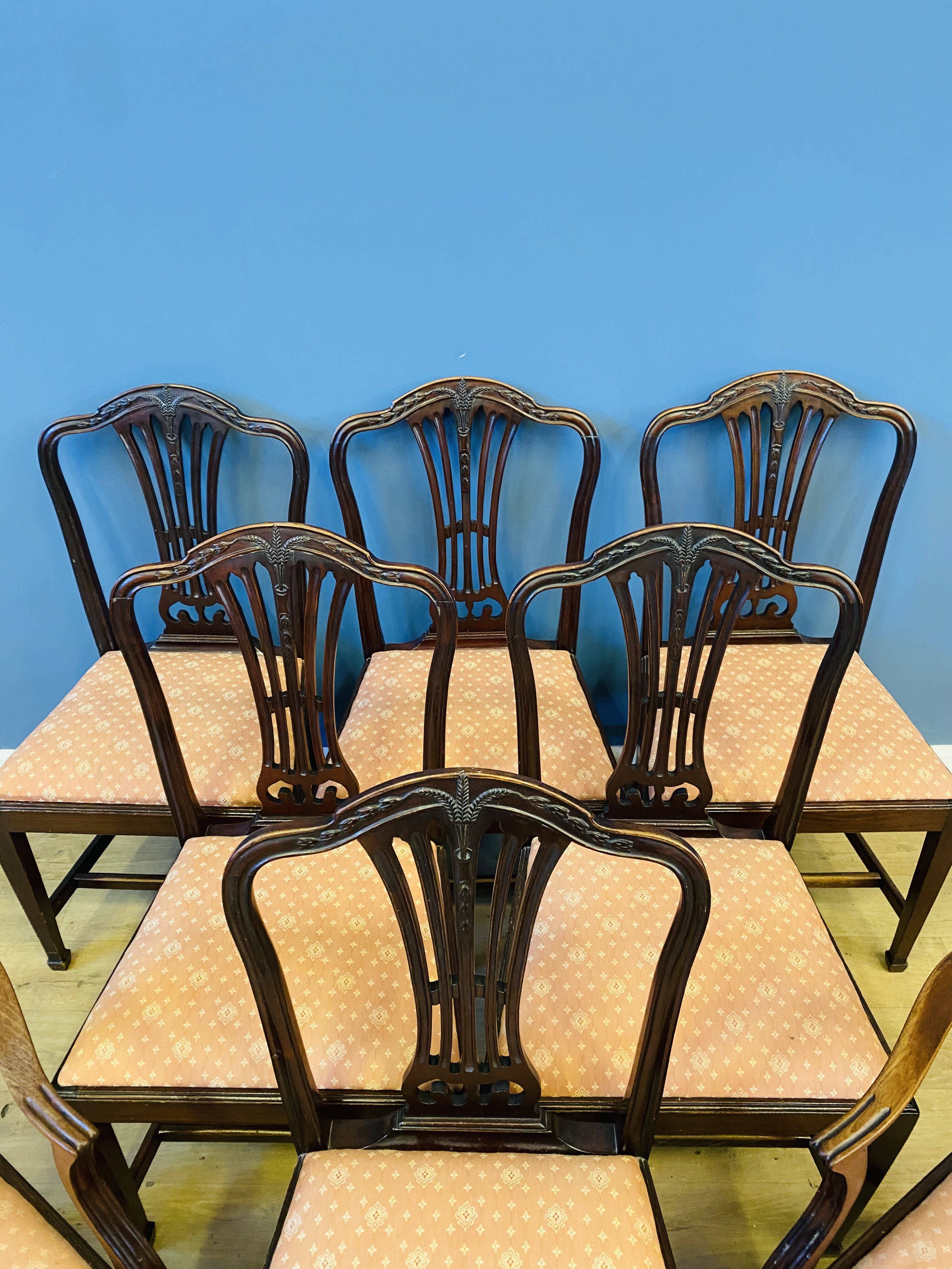 Eight mahogany dining chairs - Image 7 of 8