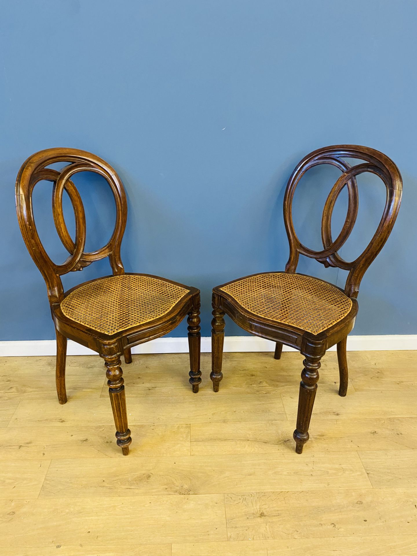 Two 19th century walnut bedroom chairs - Image 4 of 4
