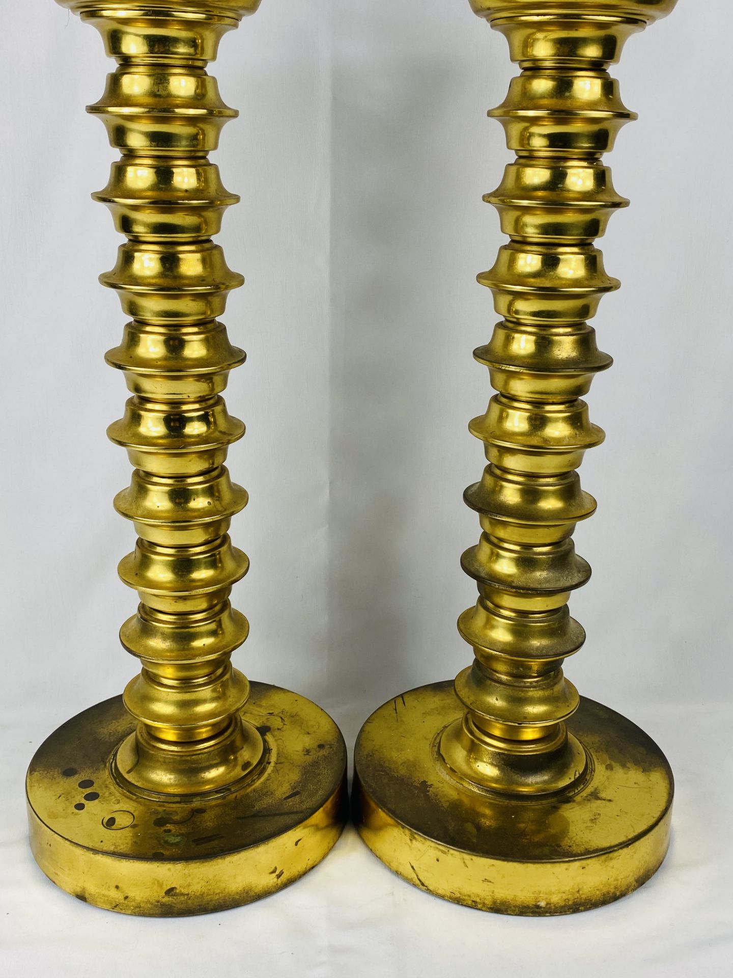 Pair of brass table lamps - Image 4 of 4