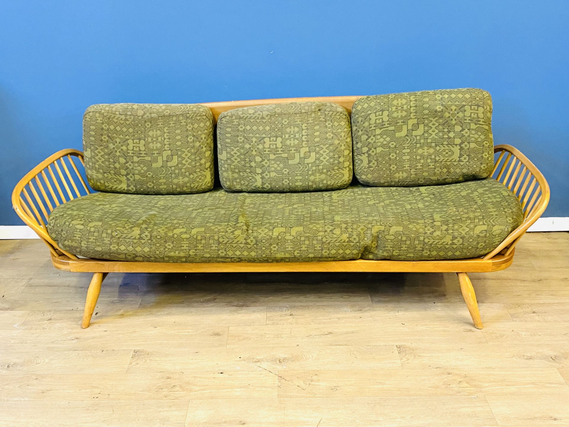 Ercol style beech studio sofa