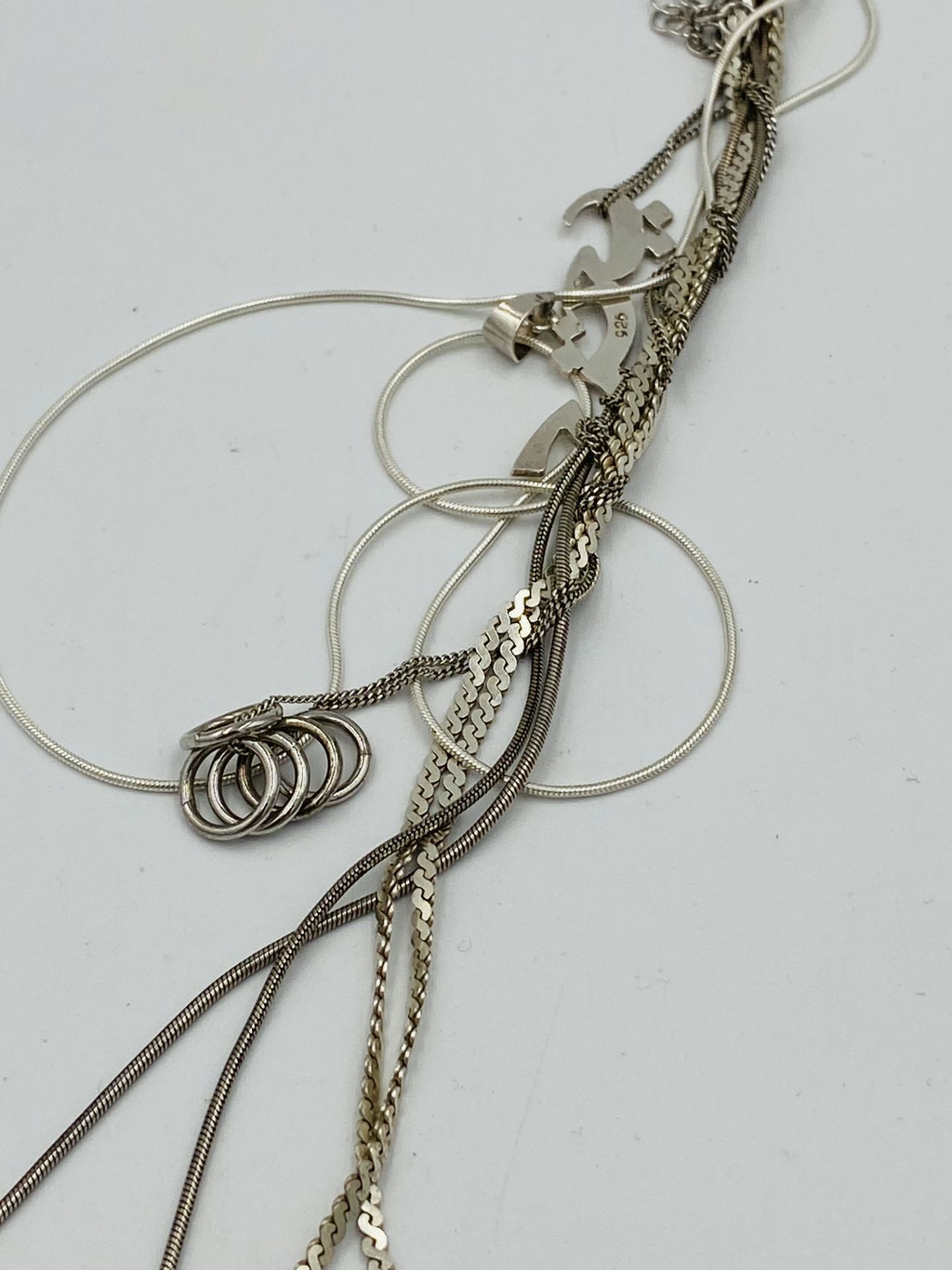 Four sterling silver necklaces - Bild 2 aus 3