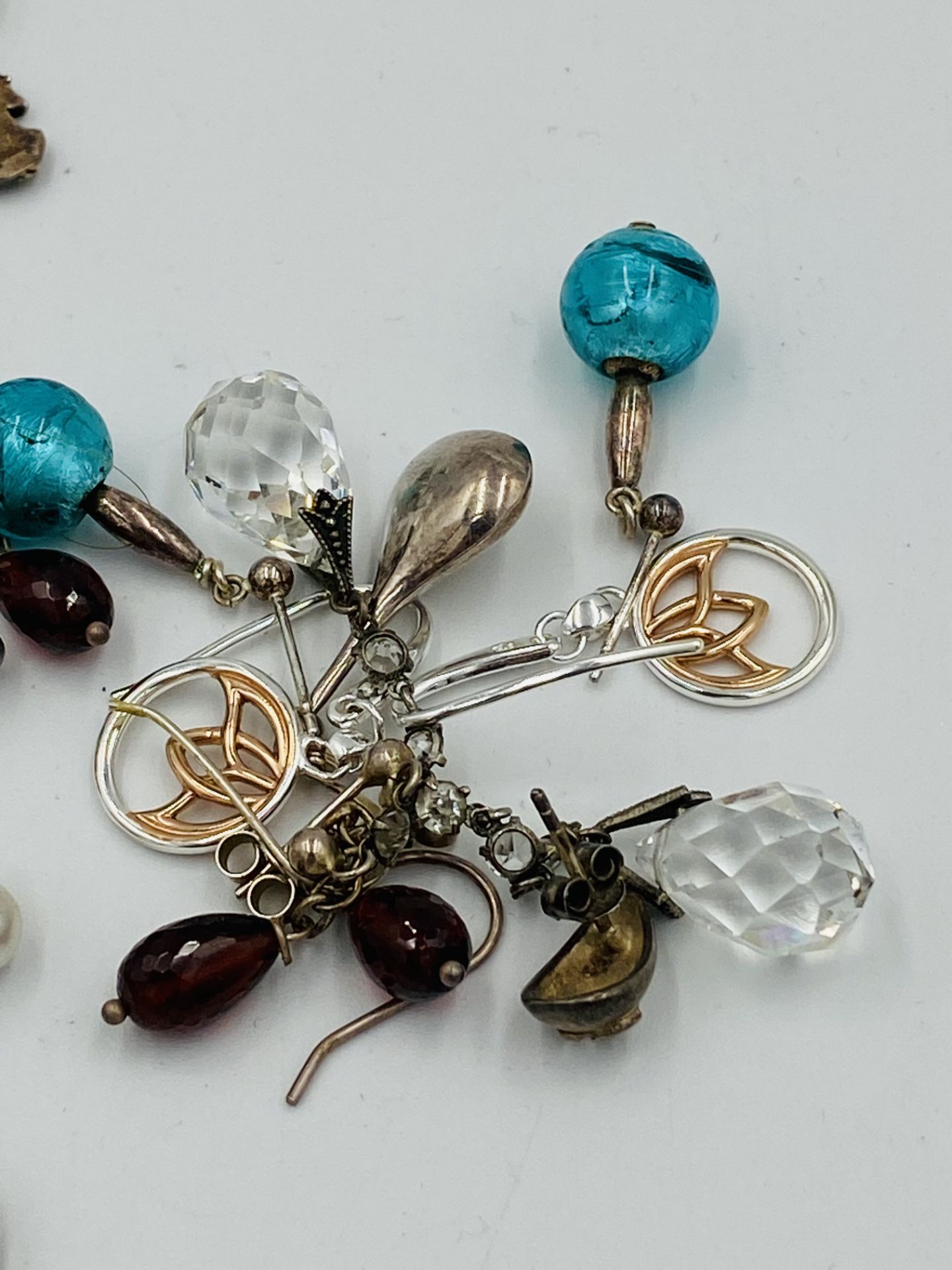 Ten pairs of sterling silver earrings - Bild 2 aus 3