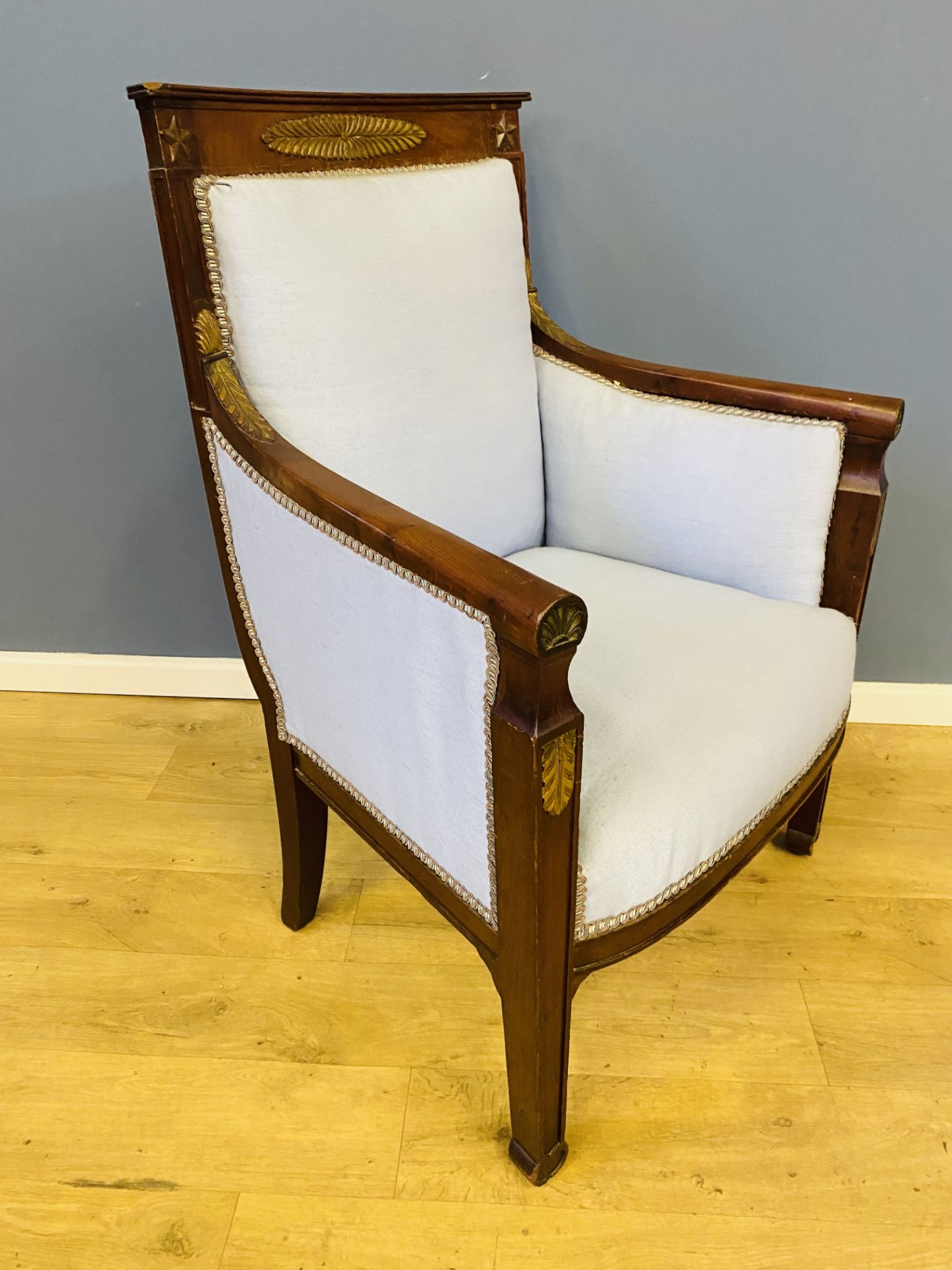 19th century French Empire style open armchair - Image 2 of 5