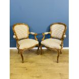 Pair of Continental armchairs