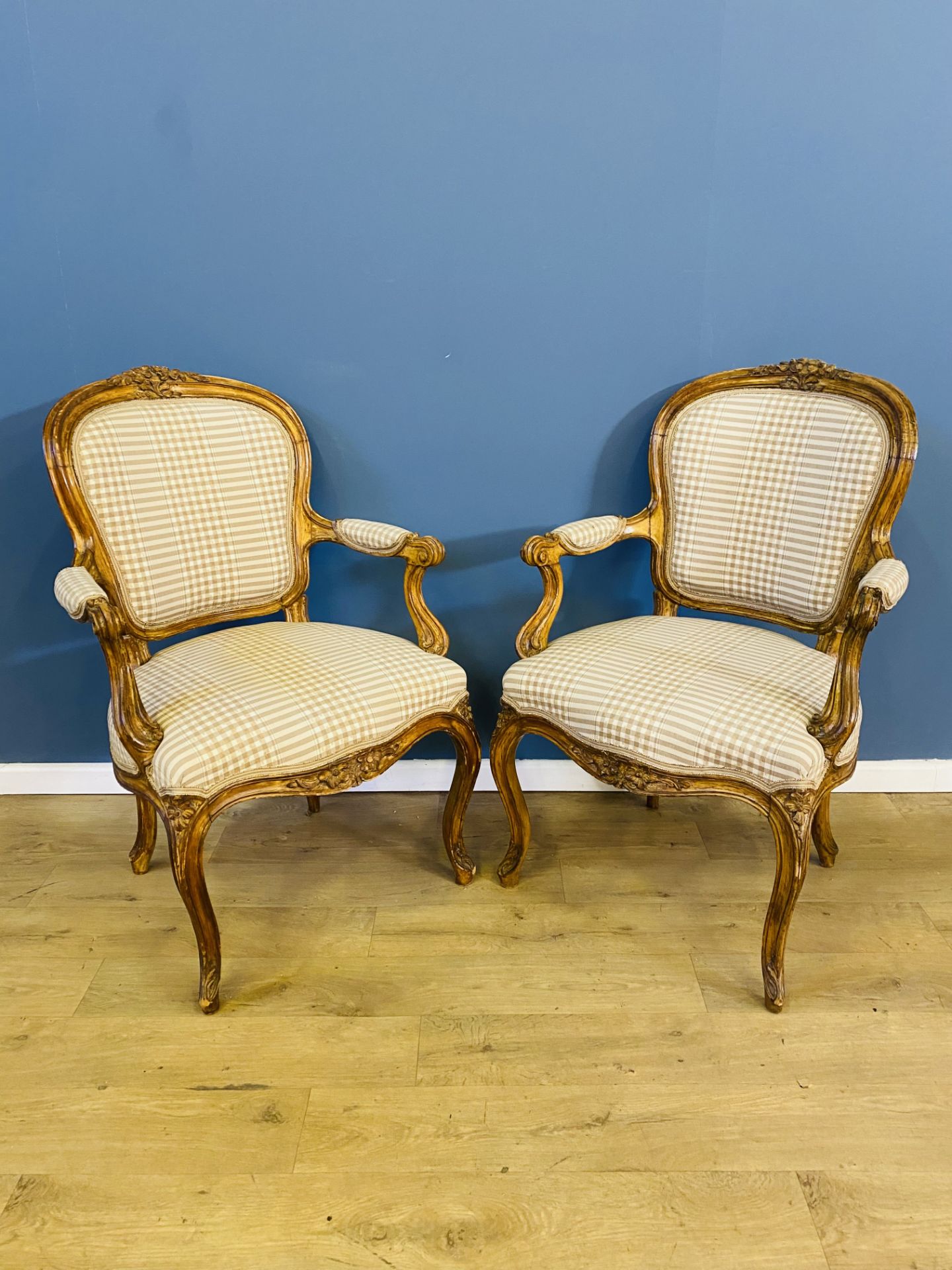 Pair of Continental armchairs