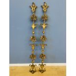 Pair of gilt resin wall hangings