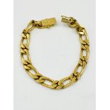 18ct gold curb link bracelet