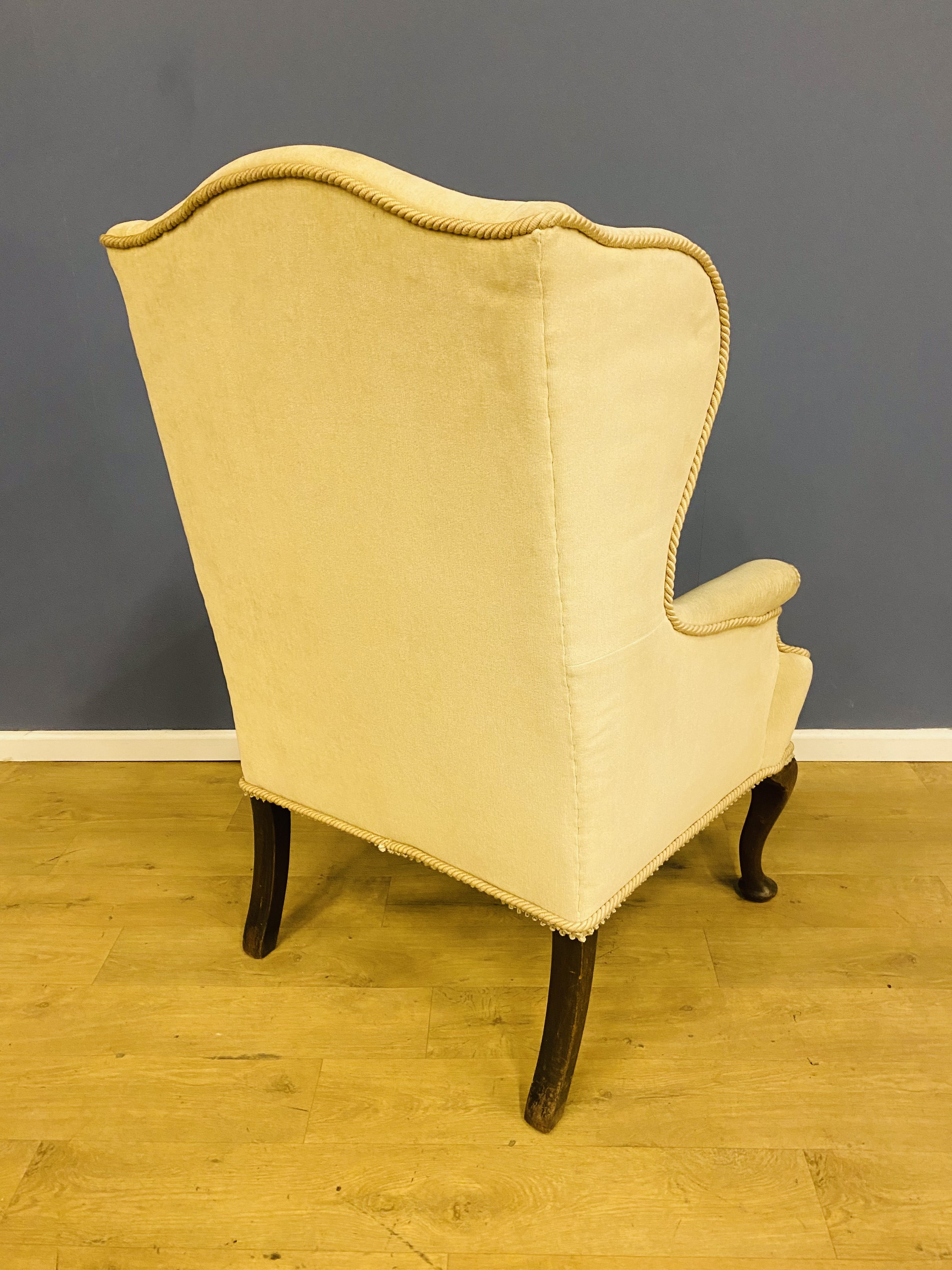 19th century upholstered armchair - Image 4 of 5