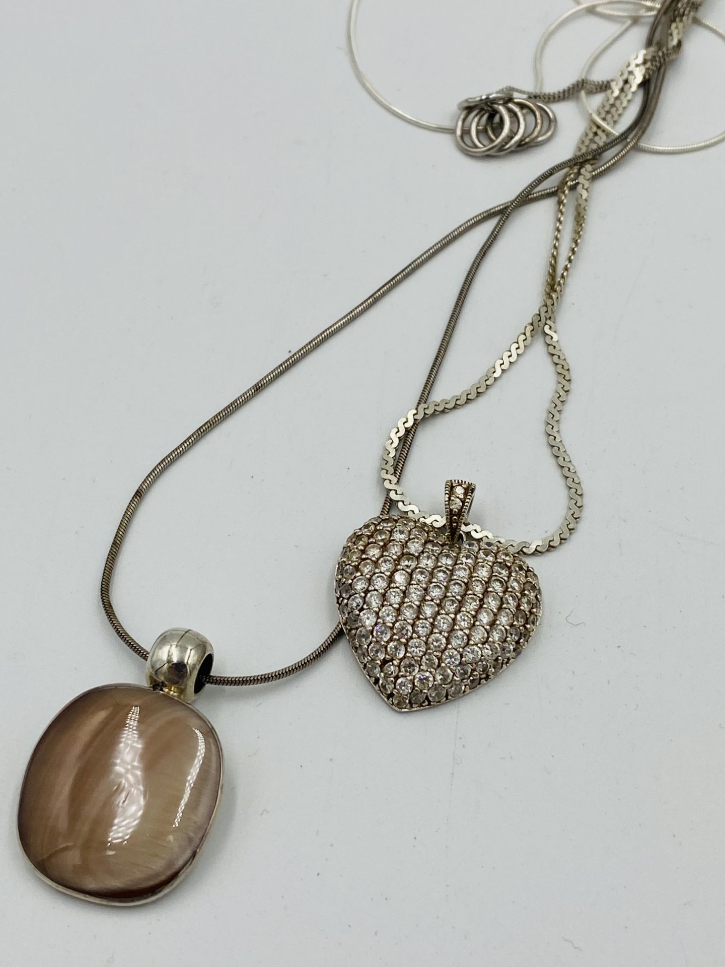 Four sterling silver necklaces - Bild 3 aus 3