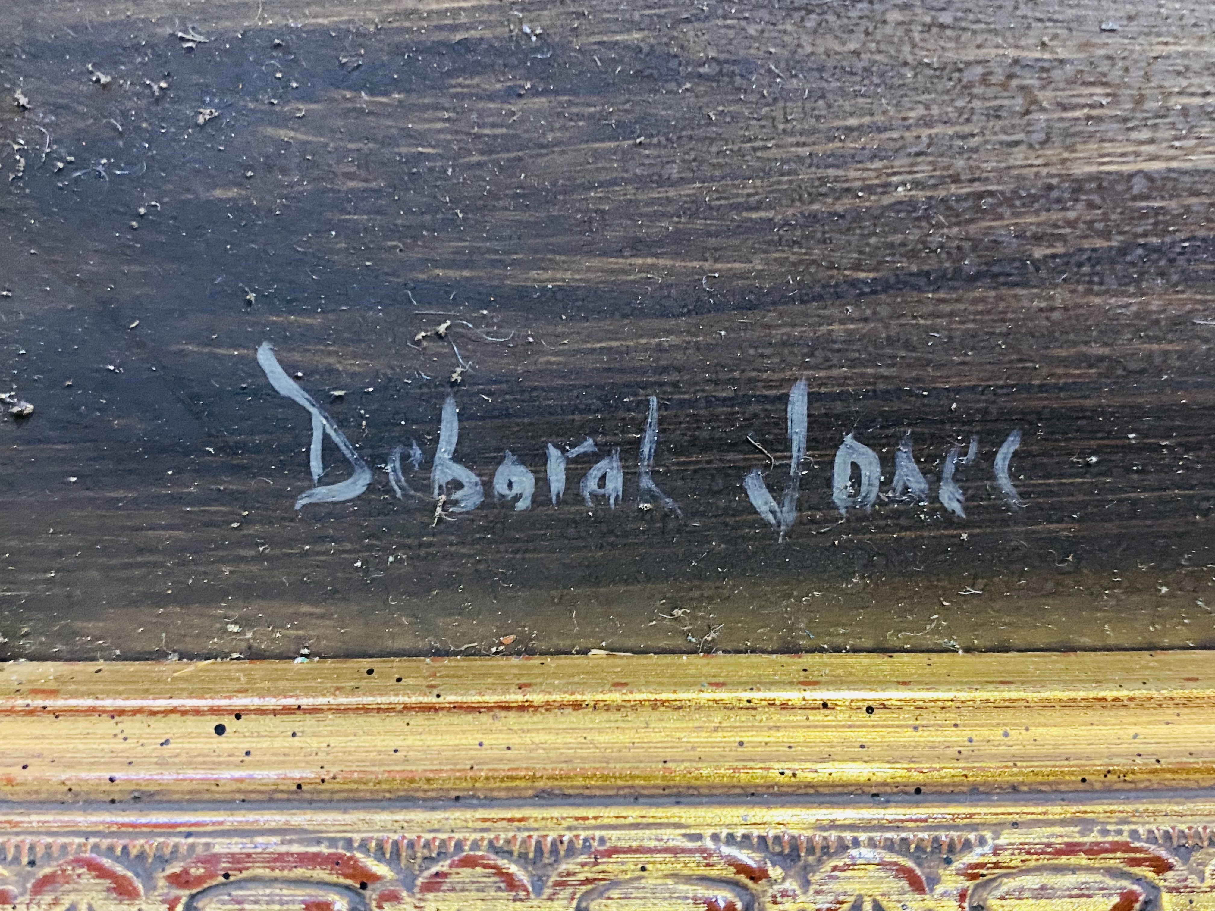 Framed acrylic on board of an antique shop, signed Debra Jones - Image 3 of 4