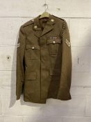 Army dress jacket together with a sailor's dress jacket and cap