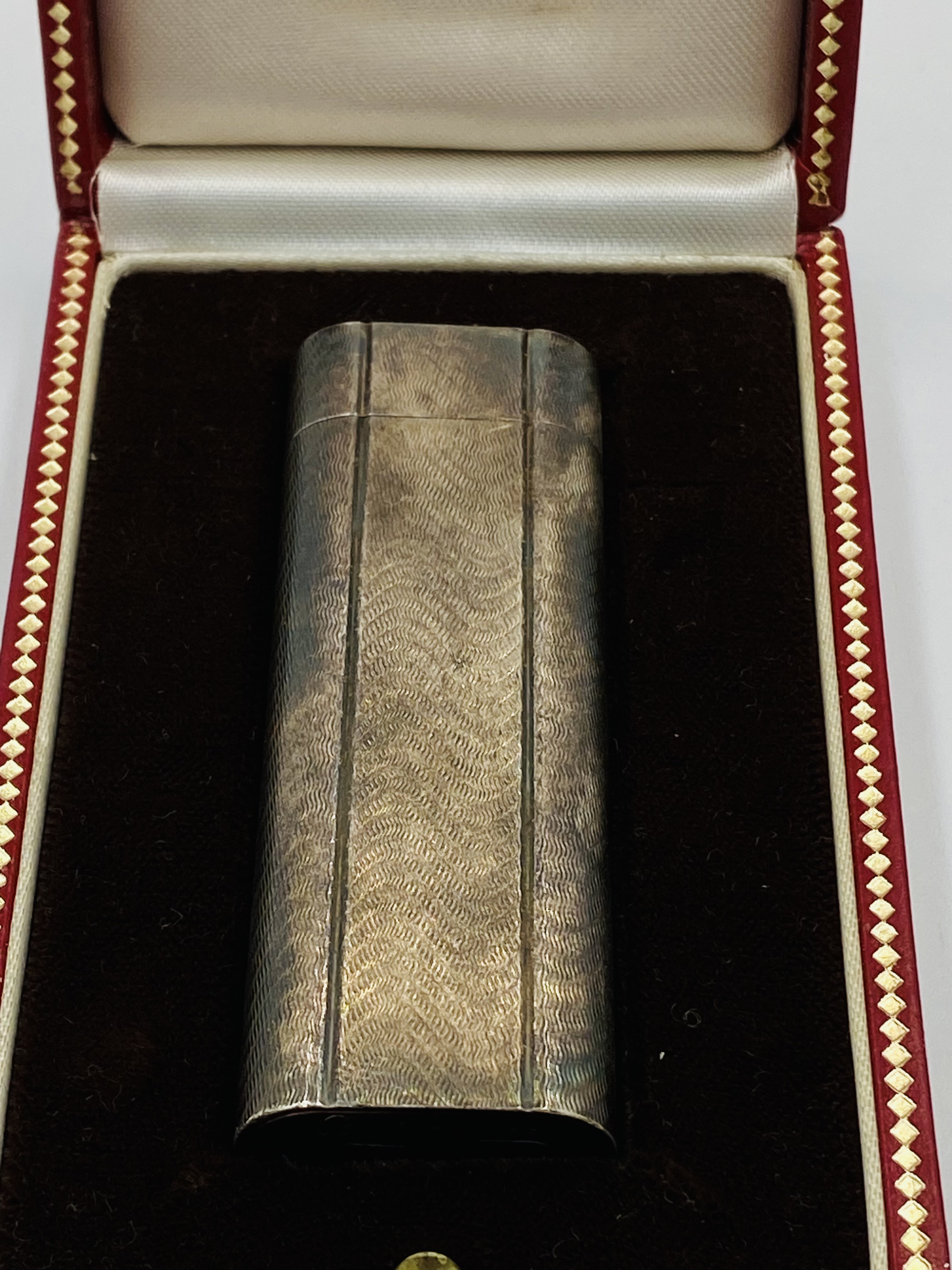 Cartier engine turned silver plated lighter - Image 3 of 5