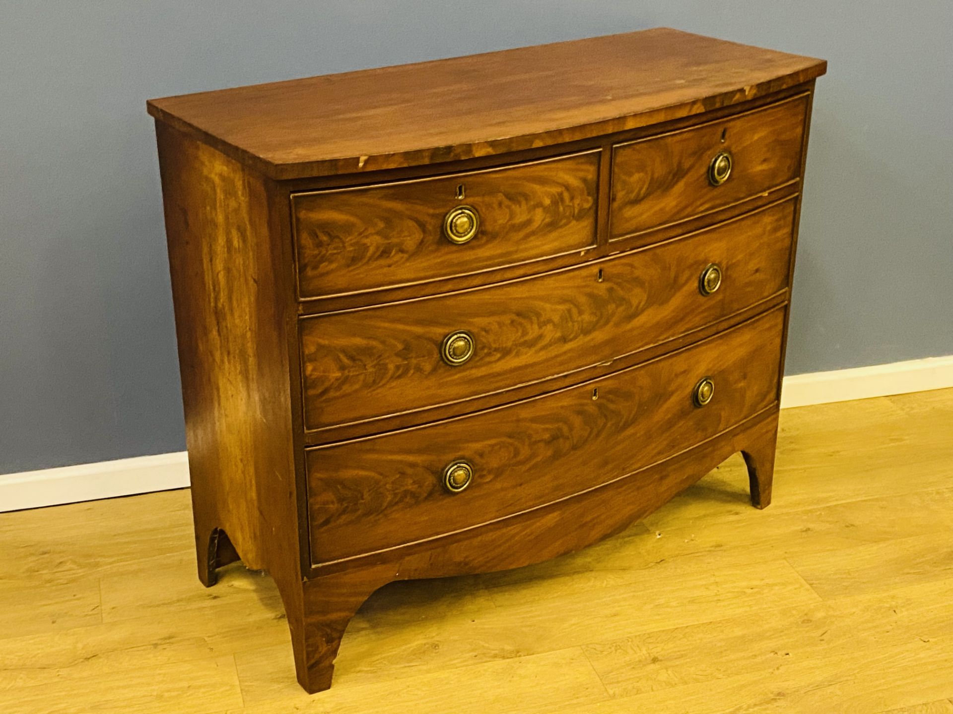 19th century mahogany chest of drawers - Image 2 of 6