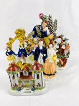 Five 19th century Staffordshire figures