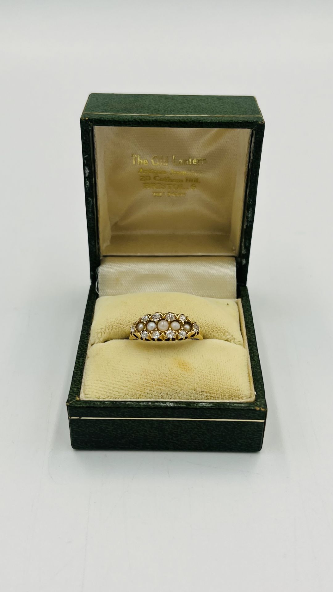 19ct gold ring set with diamonds and pearls - Bild 2 aus 5