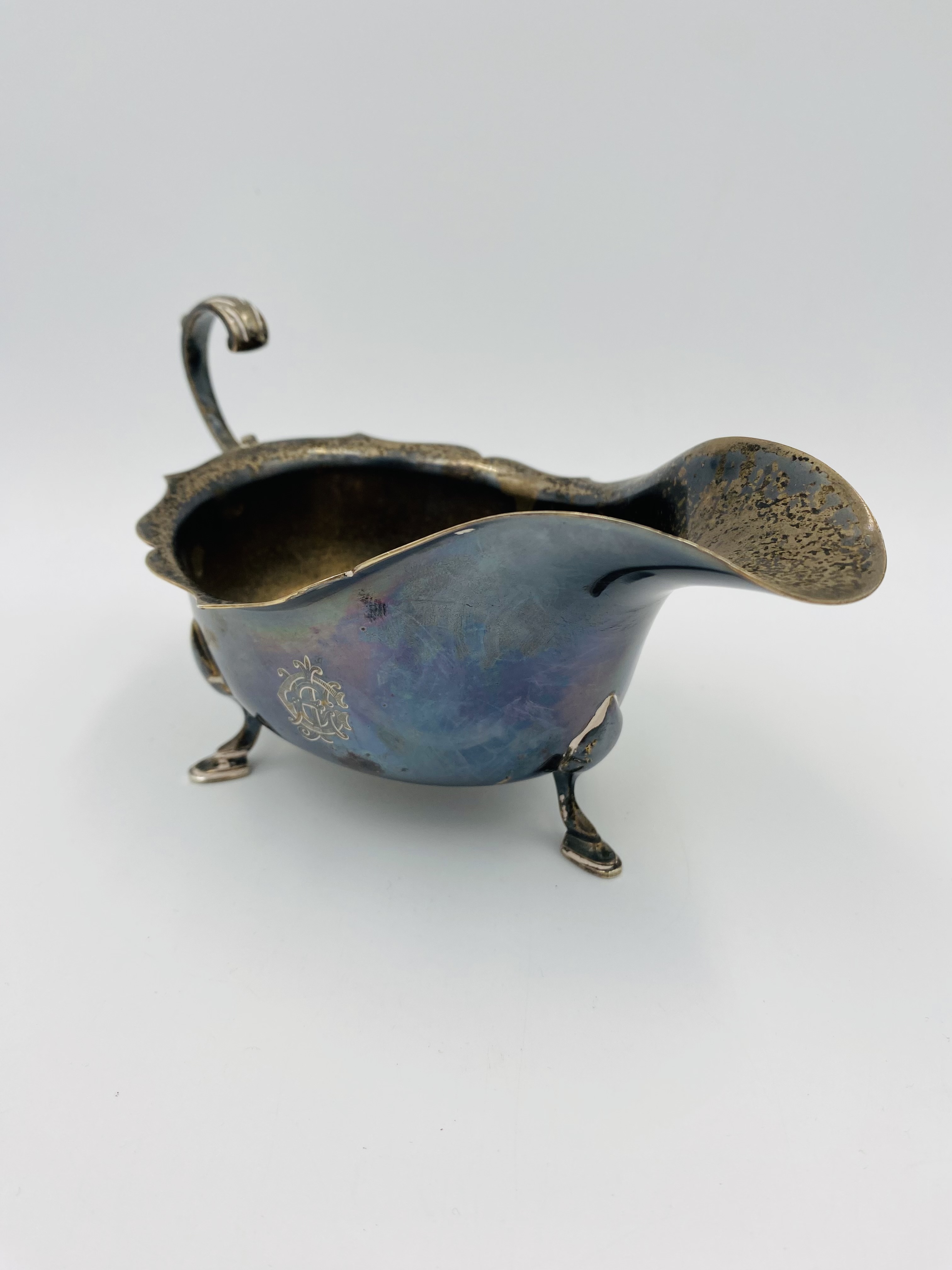Silver sauce boat - Image 3 of 3