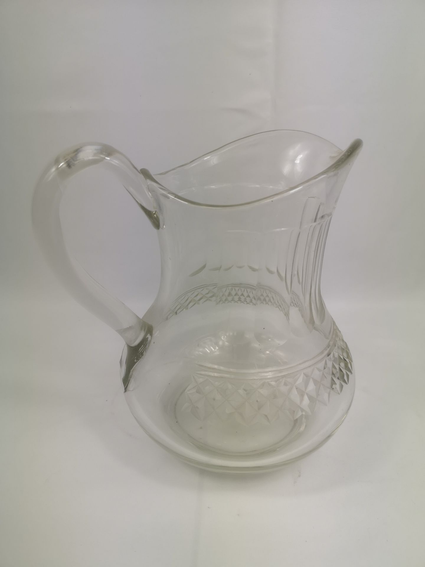 Victorian cut glass water jug and wine ewer - Image 4 of 5