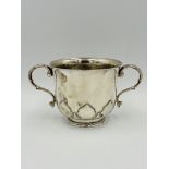 Hallmarked silver two handled cup